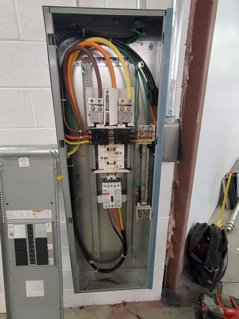 New service gear and main breaker installed in a commercial building